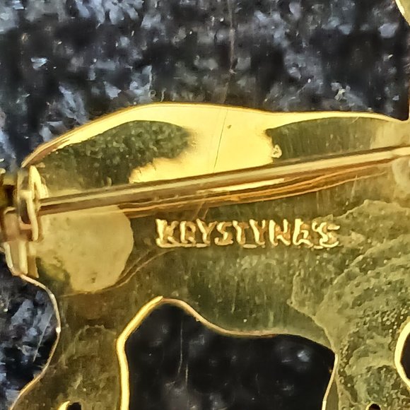 Handcrafted Sterling Silver & Glass Alpaca Brooch and Earrings Set by Krystyna's - Picture 6 of 7